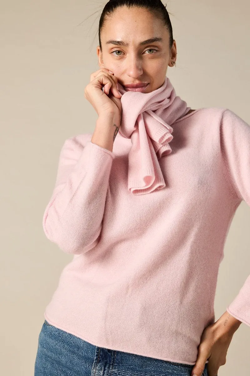 100% Cashmere Featherlight Scarf in Prettiest Pink