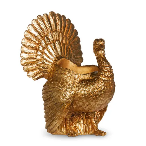 13.75" Gold Turkey Container