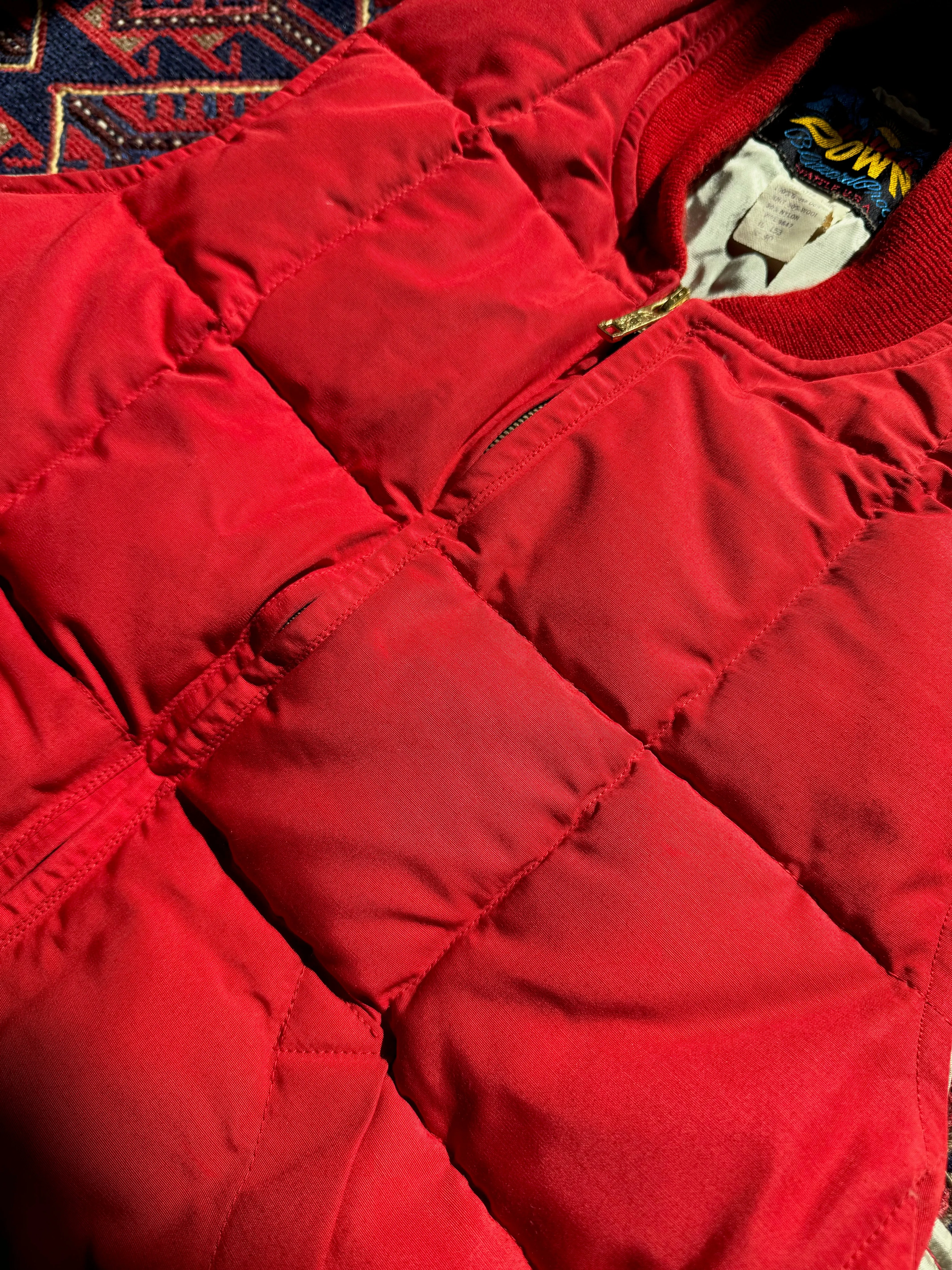 1960s Eddie Bauer Down Blizzard Proof Vest Red