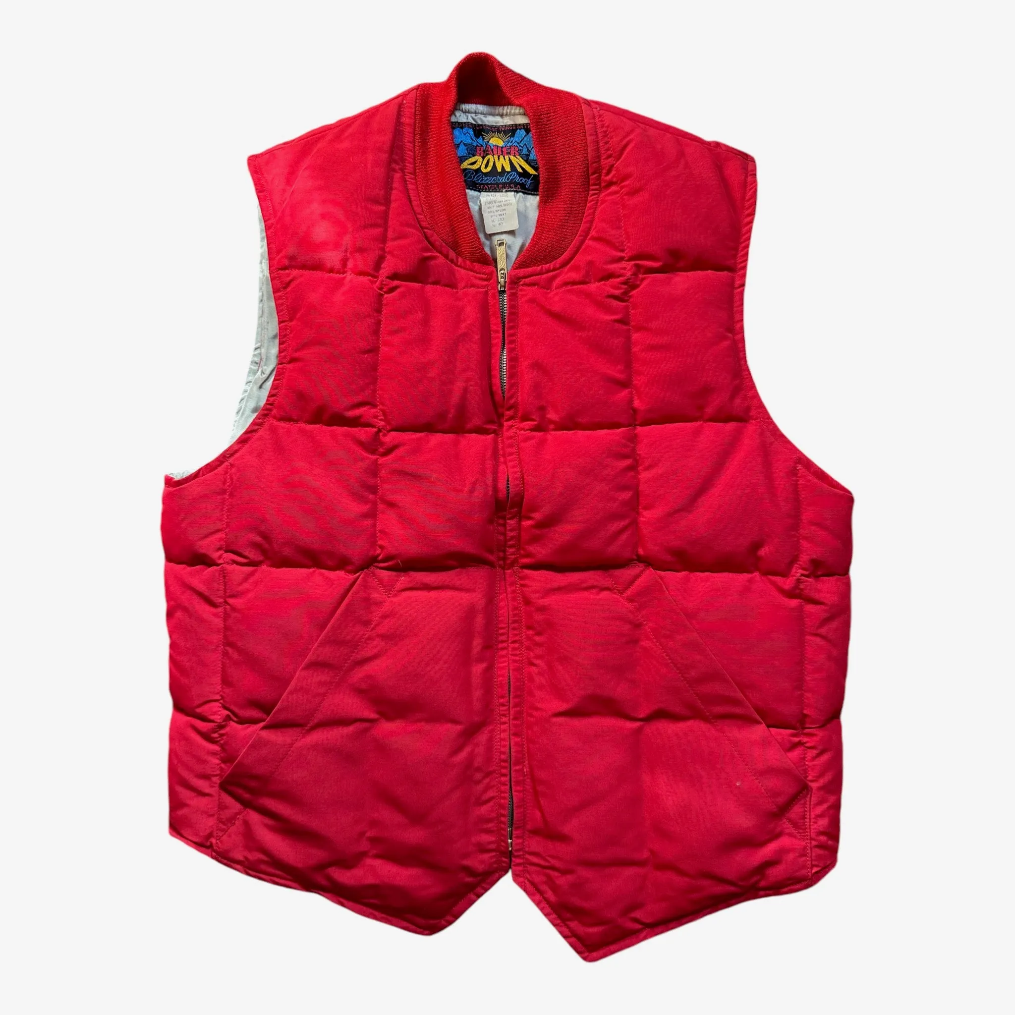 1960s Eddie Bauer Down Blizzard Proof Vest Red