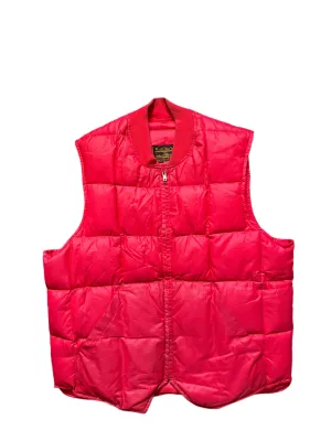 1970s Eddie Bauer Quilted Down Red Vest