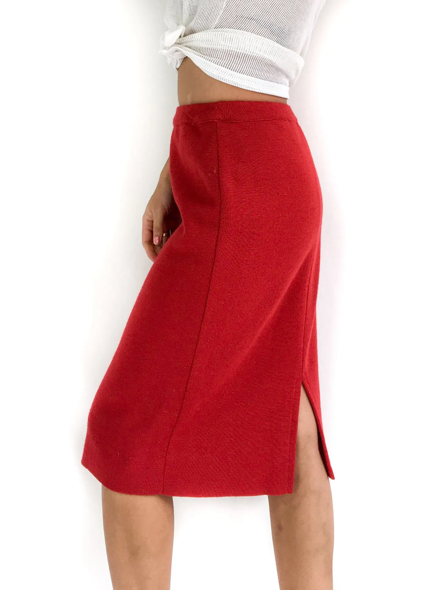 90s vintage wool pencil skirt, Devernois PARIS