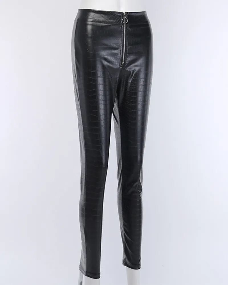 Autumn Winter Slim PU Leather Pants