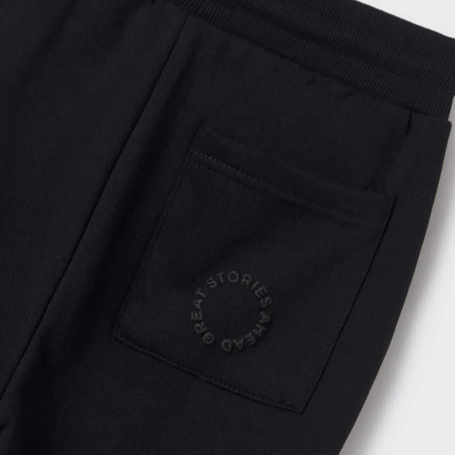 Black Cuffed Fleece Joggers