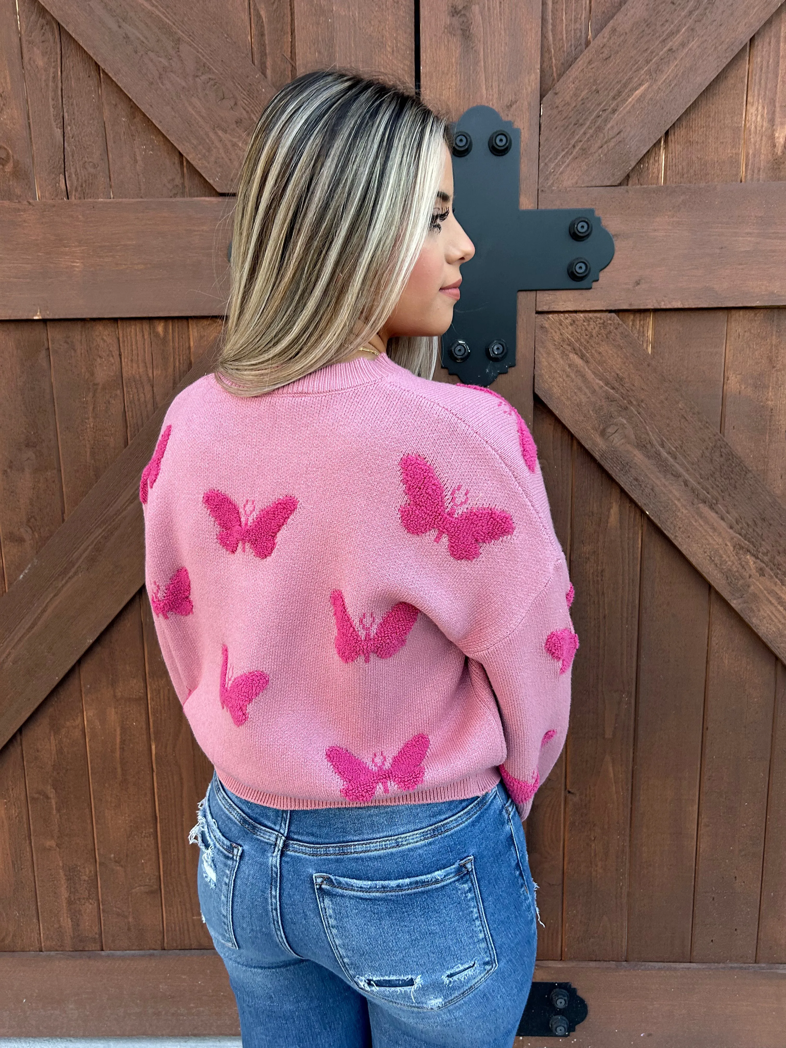 Butterfly Fly Away Knit Sweater