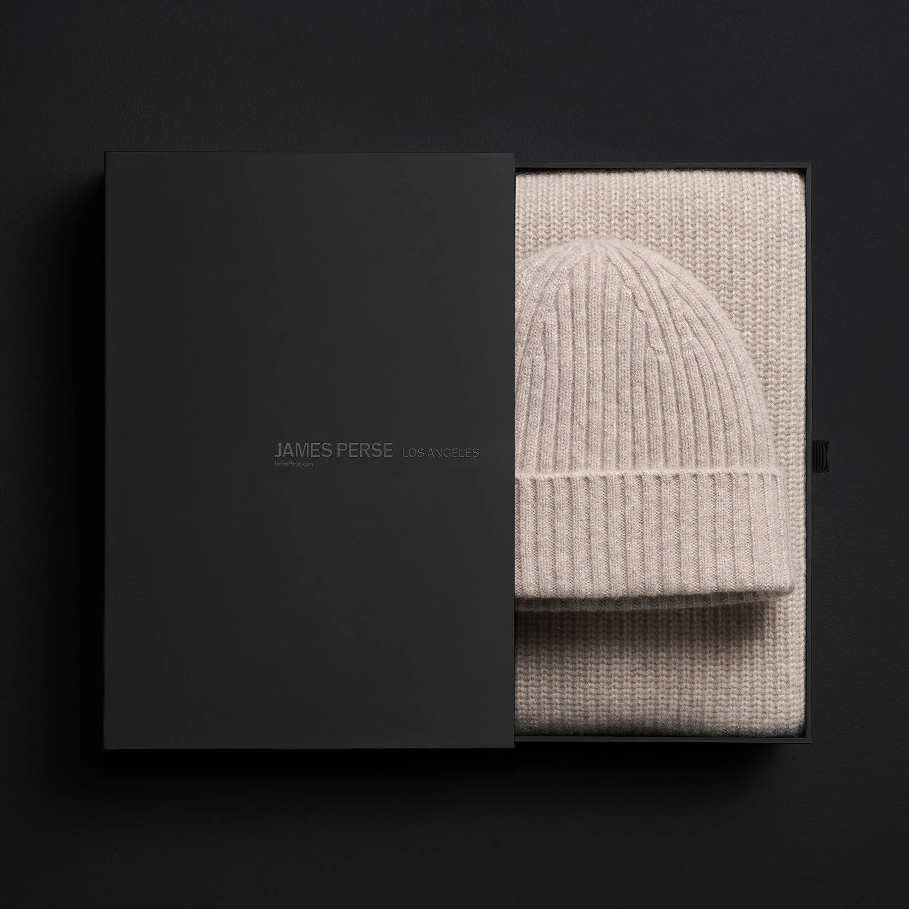 Cashmere Beanie & Scarf Gift Set - Stone