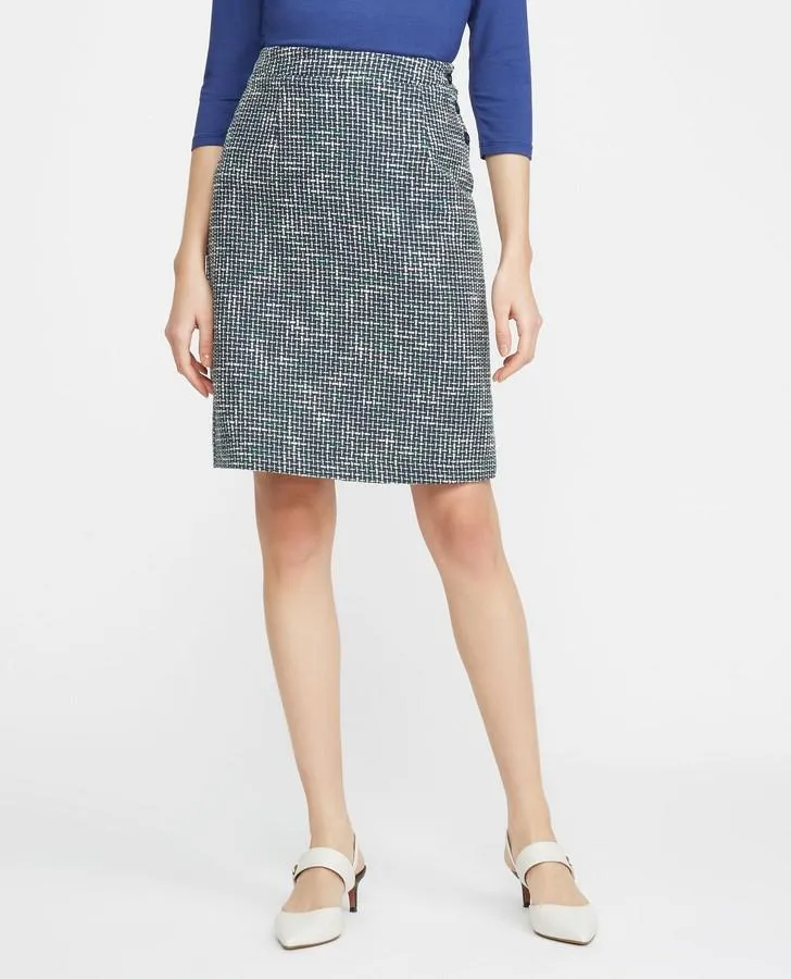 Checked Wool Skirt