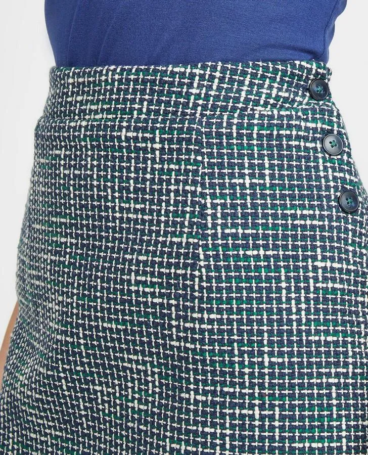 Checked Wool Skirt