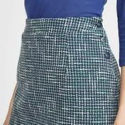 Checked Wool Skirt