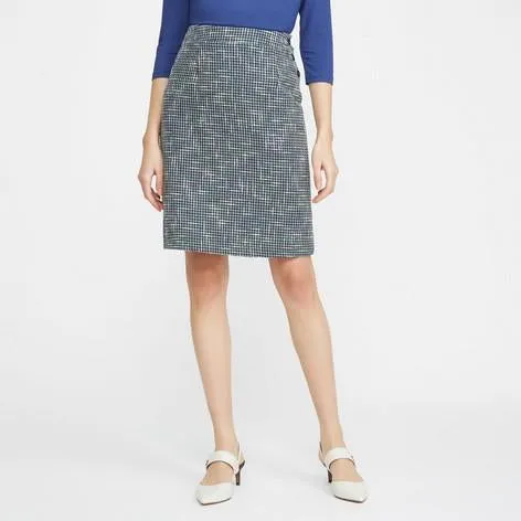 Checked Wool Skirt