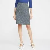 Checked Wool Skirt