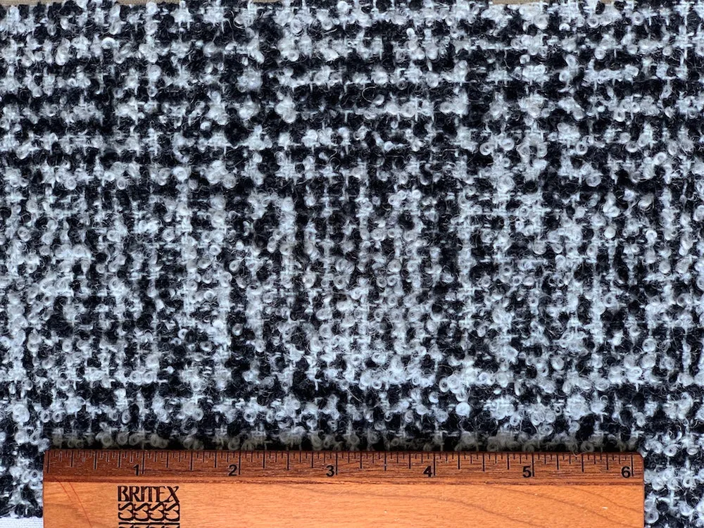 Classic Black & White Wool Blend Bouclé