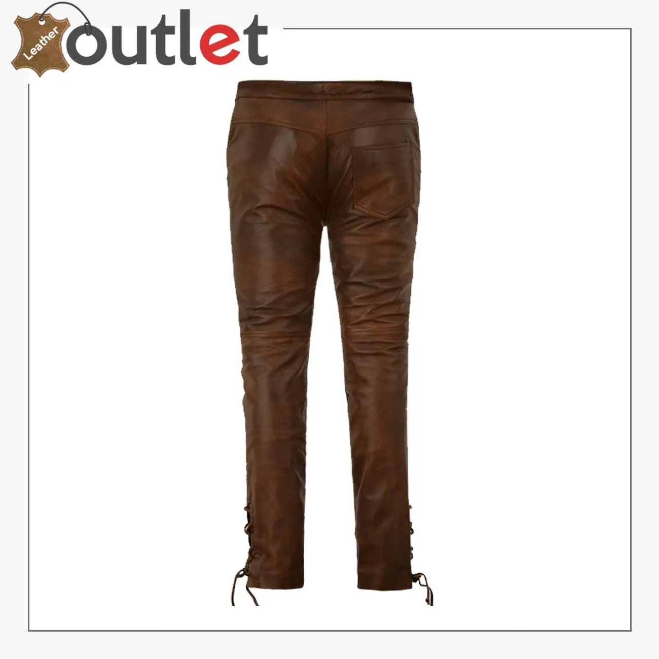 Cowboy Lace Up Leather Pants