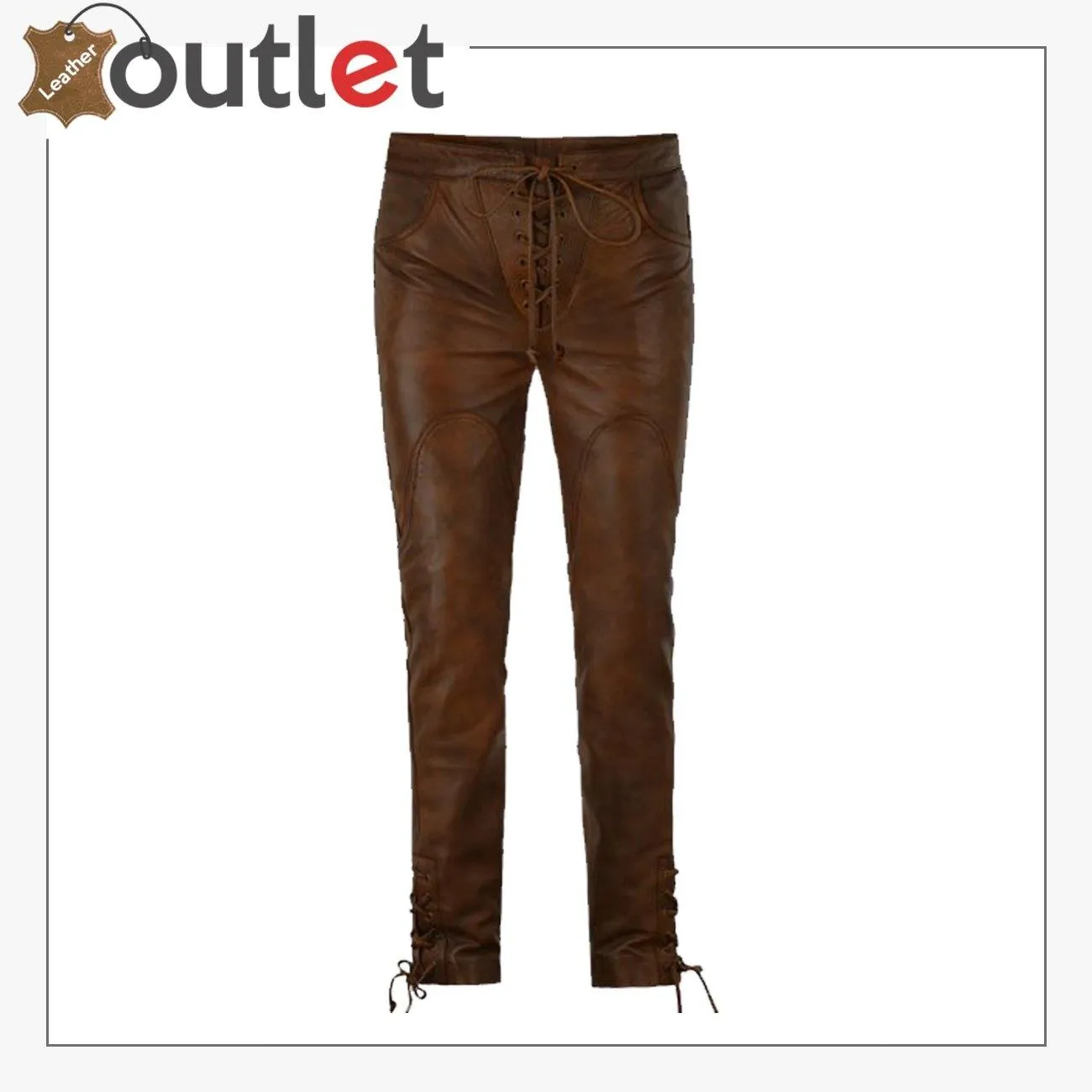 Cowboy Lace Up Leather Pants