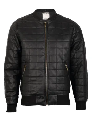 Dissident Arbutus quilted leather look jacket