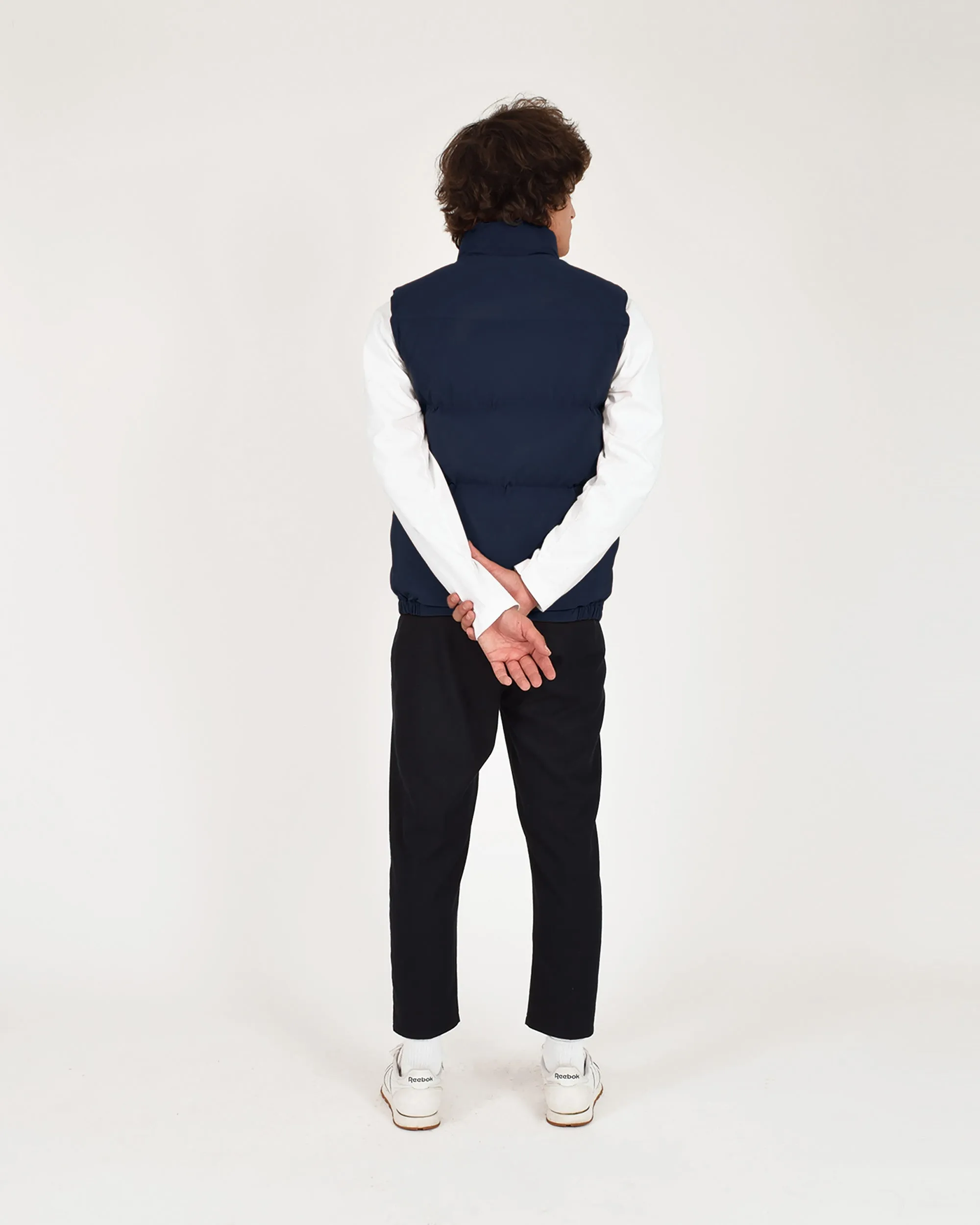 Down Italian Vest - Navy