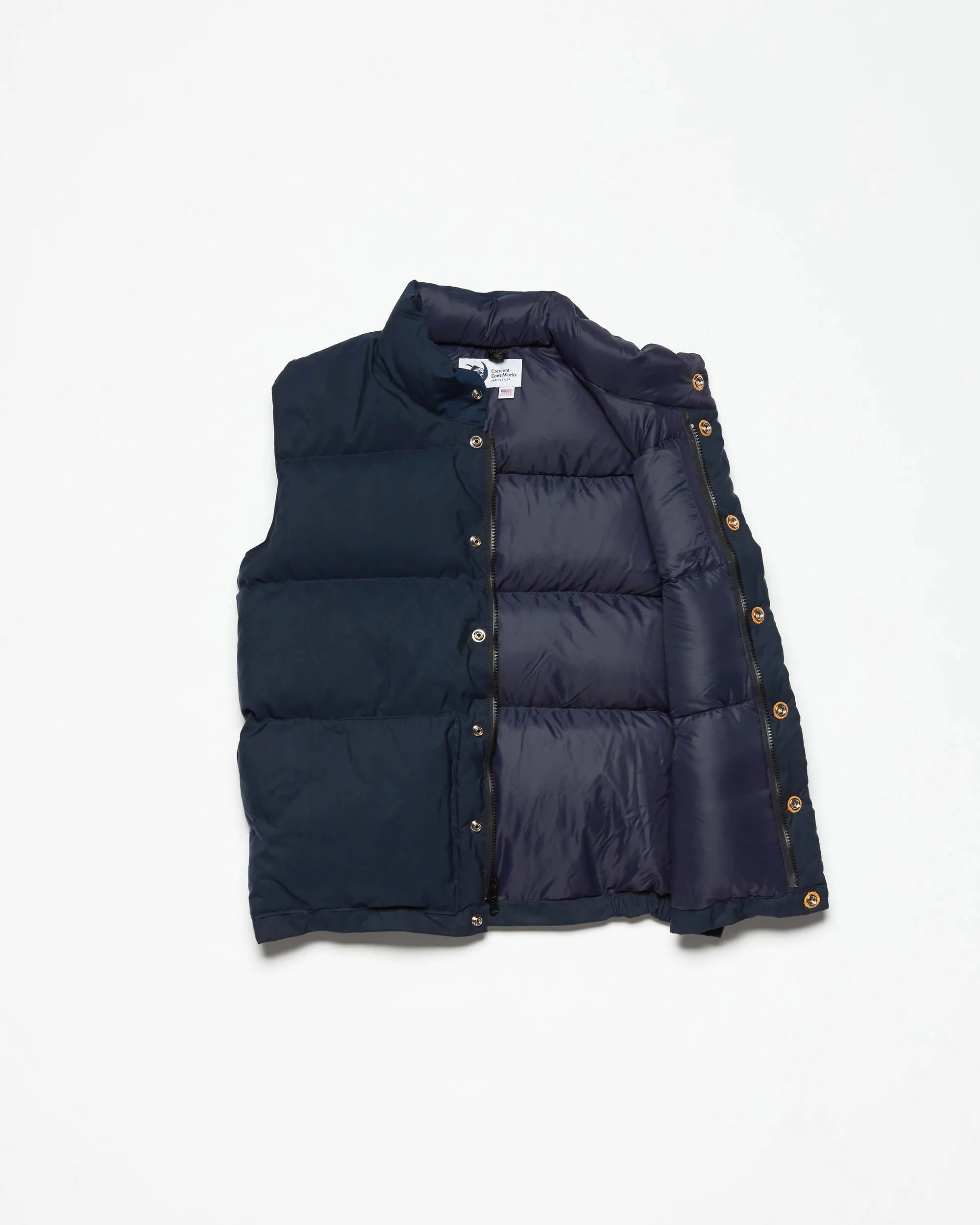 Down Italian Vest - Navy