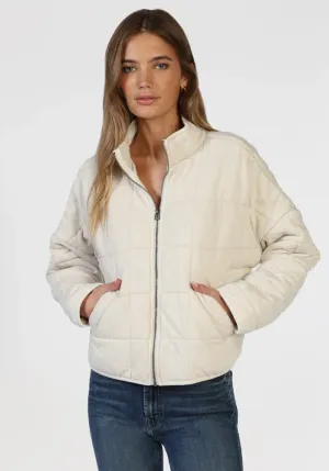 Dylan Quilted Zip Jacket Ivory