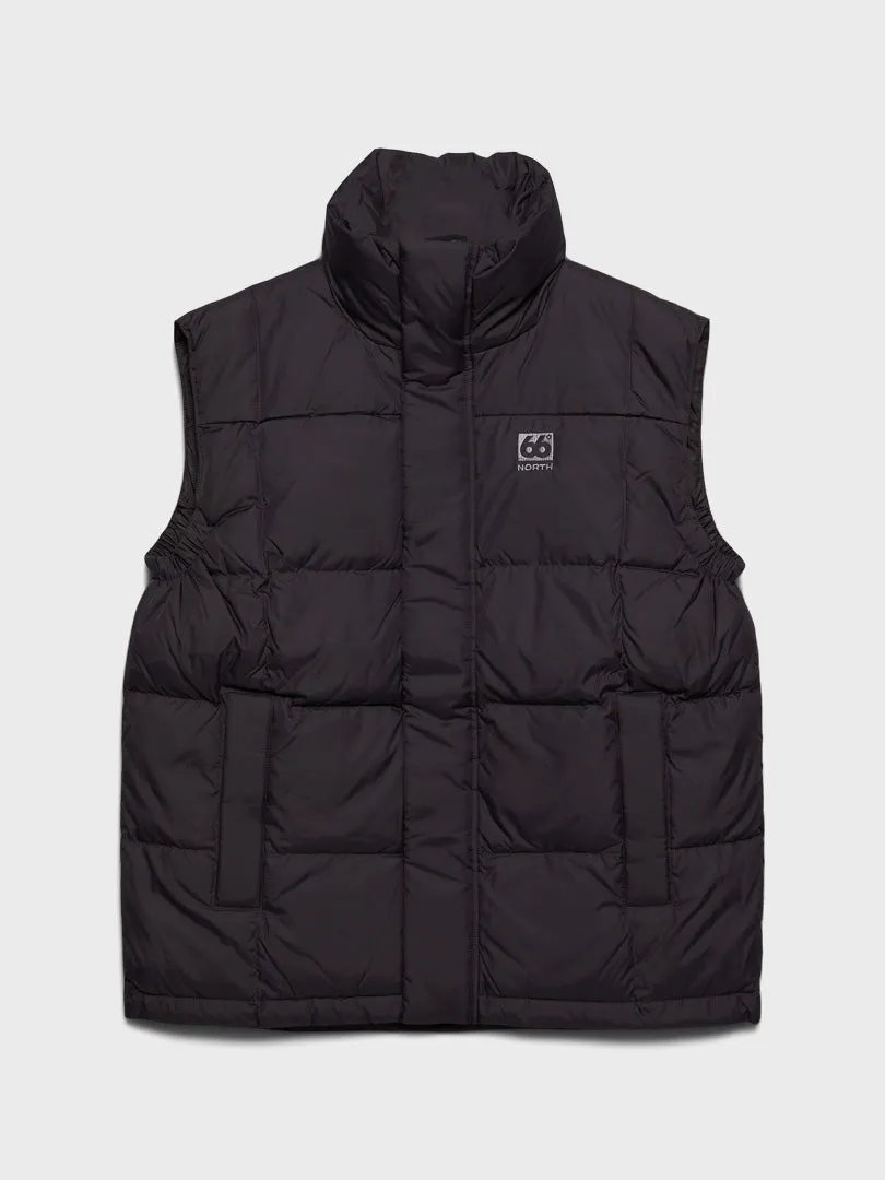 Dyngja Down Vest in Obsidian