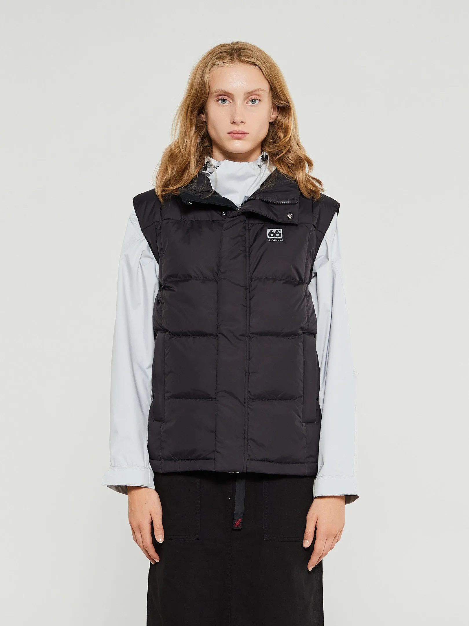 Dyngja Down Vest in Obsidian