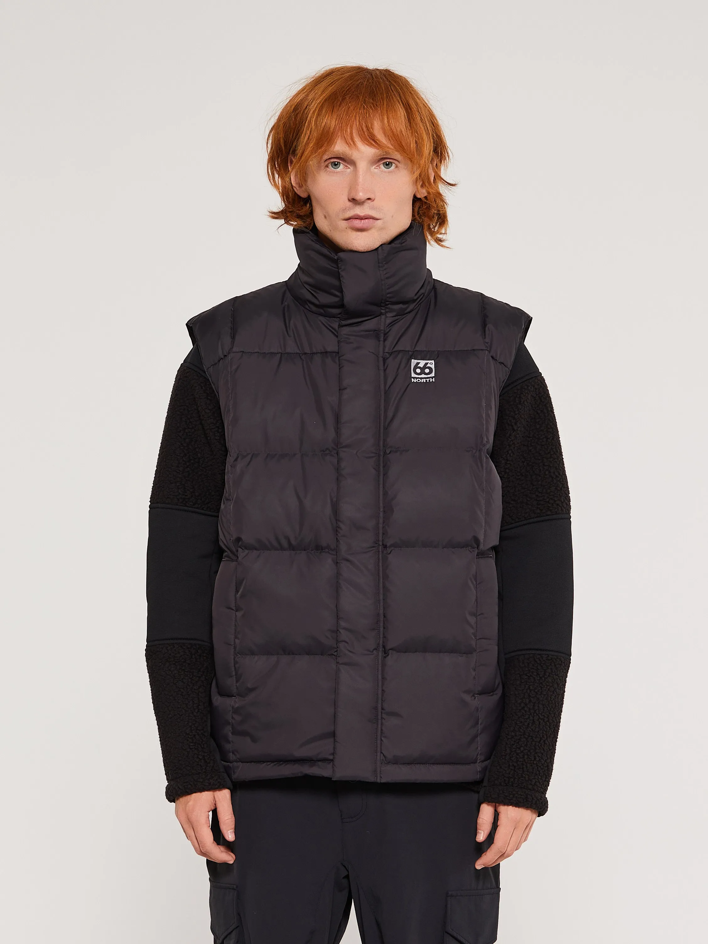 Dyngja Down Vest in Obsidian