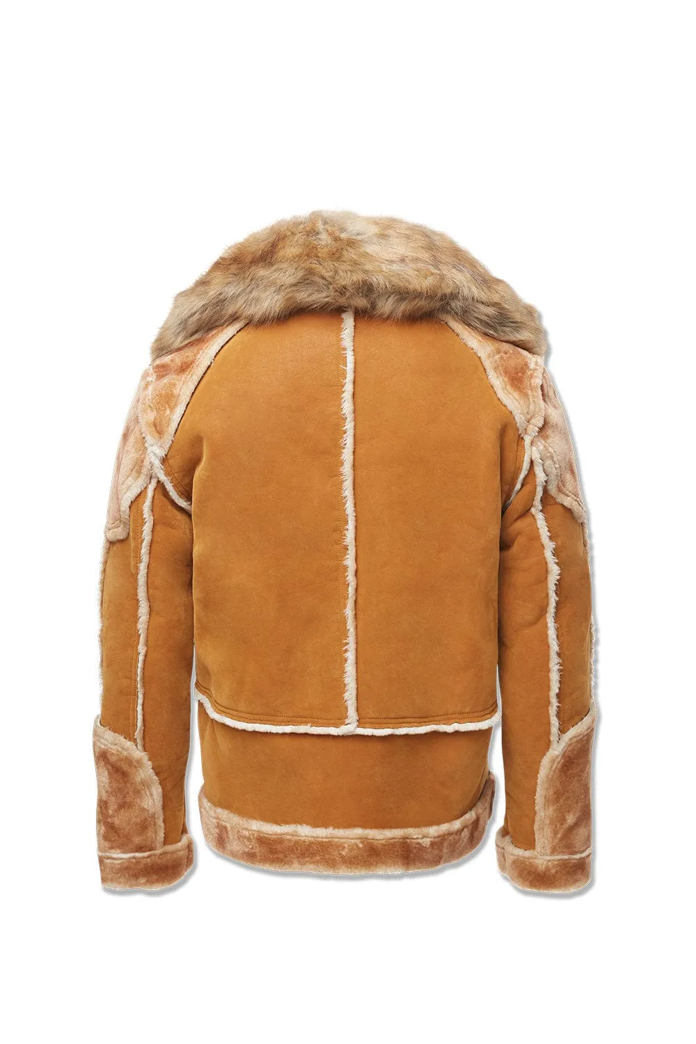 El Jefe Shearling Moto Jacket (Cognac)