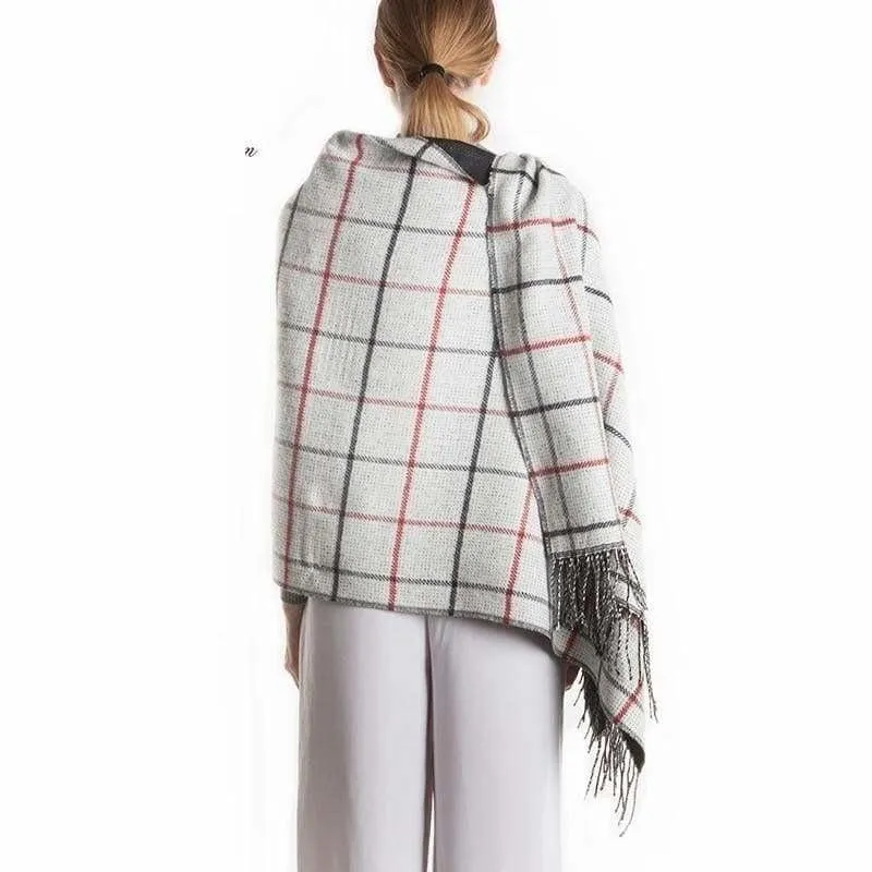 Fashion Plaid Cashmere Warm Soft Scarf