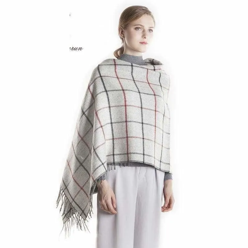 Fashion Plaid Cashmere Warm Soft Scarf