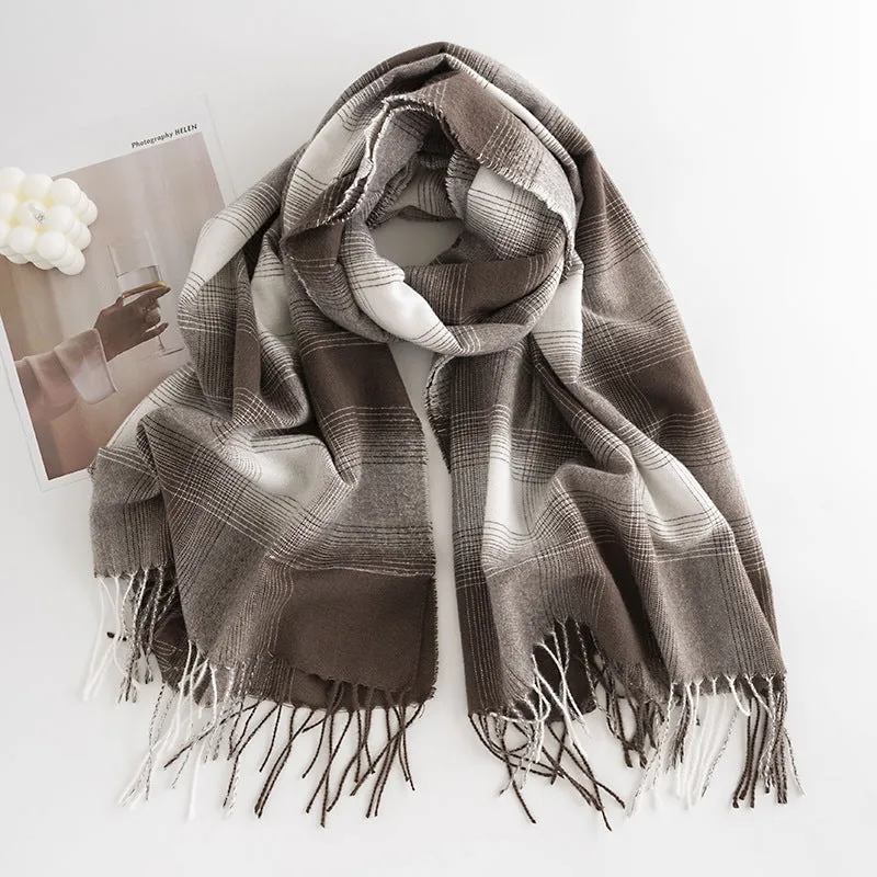 FH23-5091 lattice winter scarf