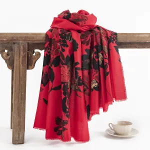 FH23-5101 plants flowers red winter scarf