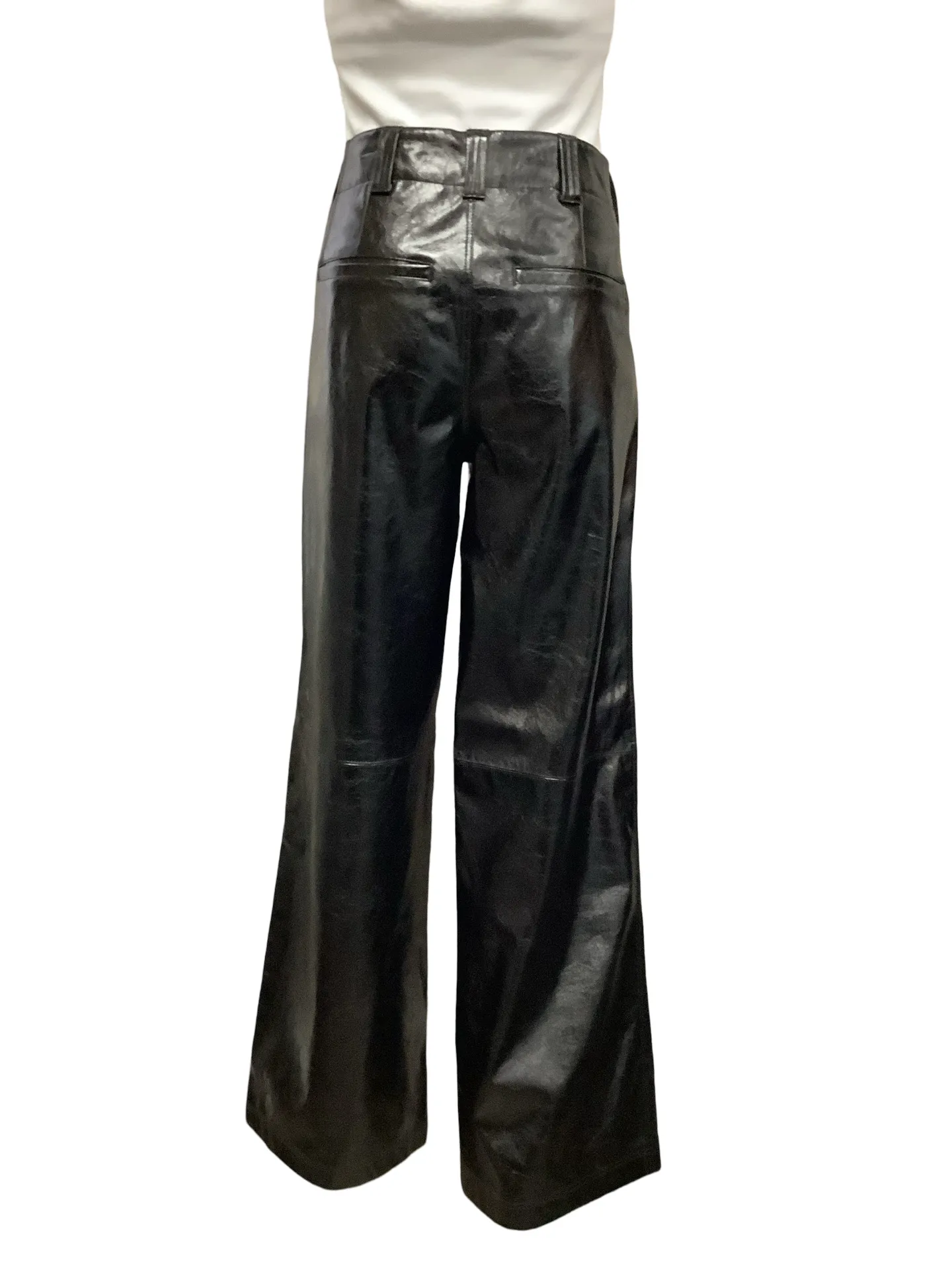 Free People High Rise Wide Leg Faux Leather Pant Size: 6