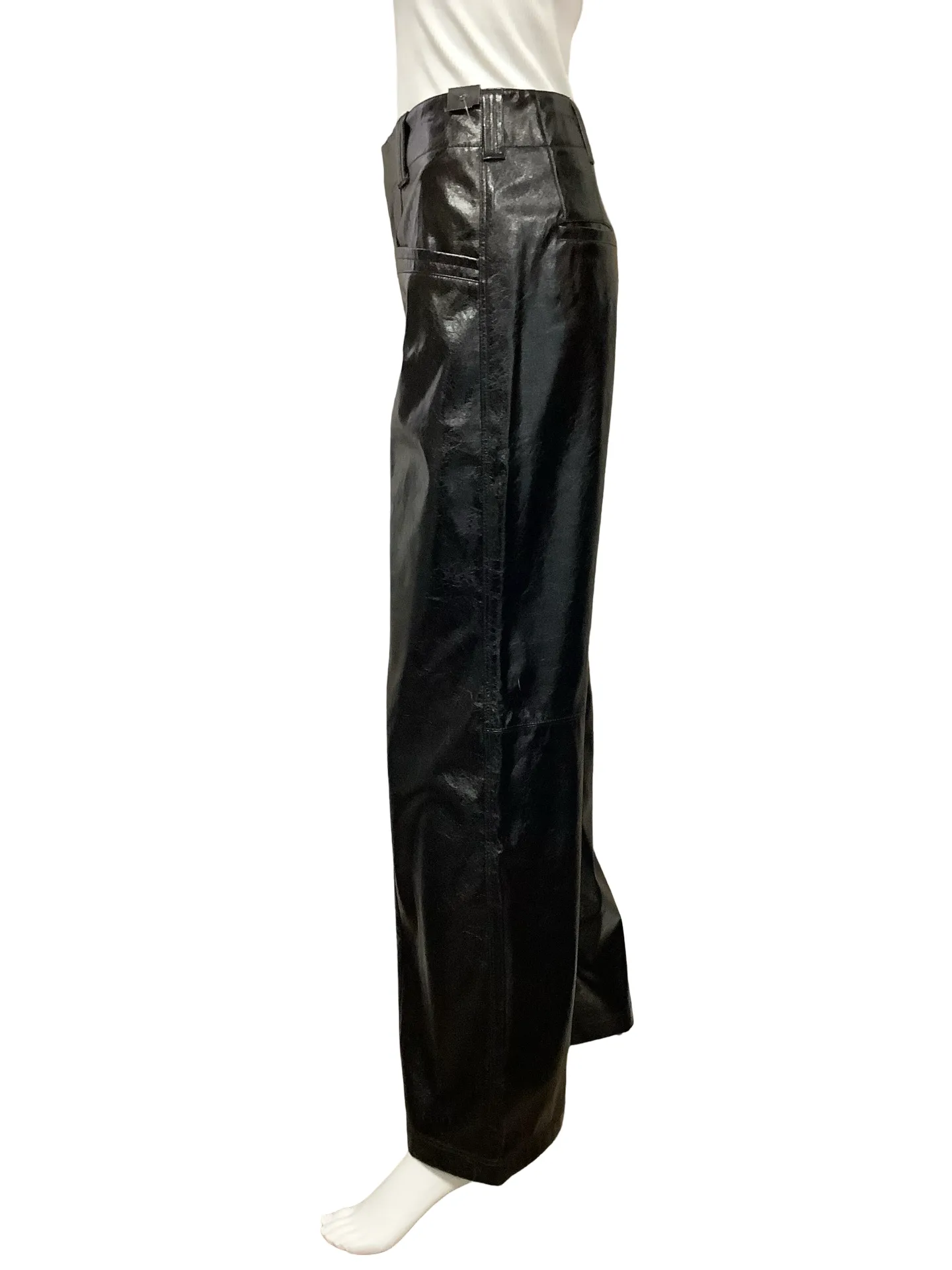 Free People High Rise Wide Leg Faux Leather Pant Size: 6