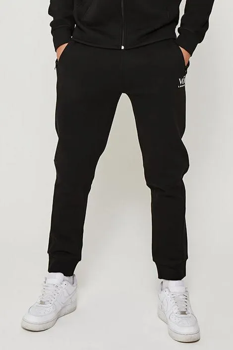 Guilford Fleece Cuffed Joggers - Black