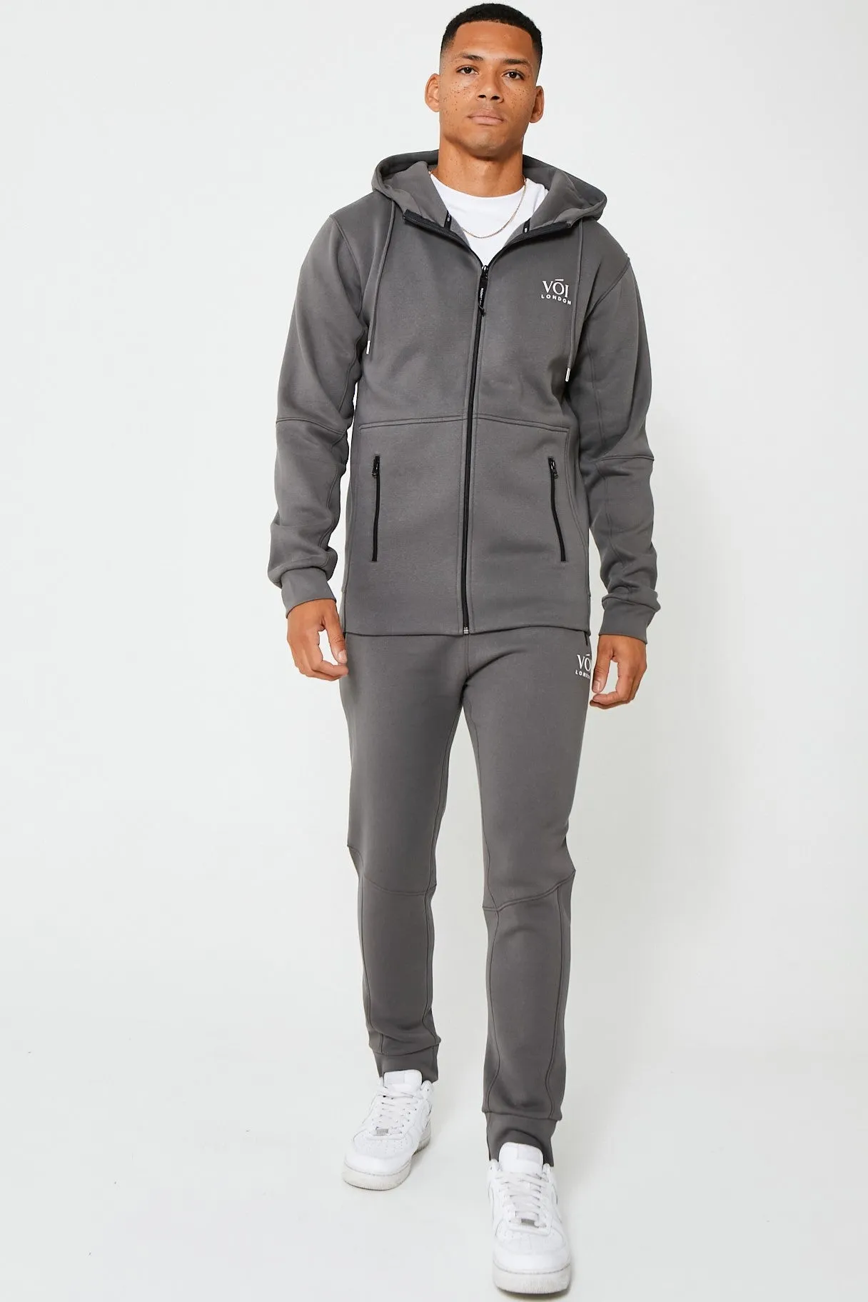 Guilford Fleece Cuffed Joggers - Dark Grey