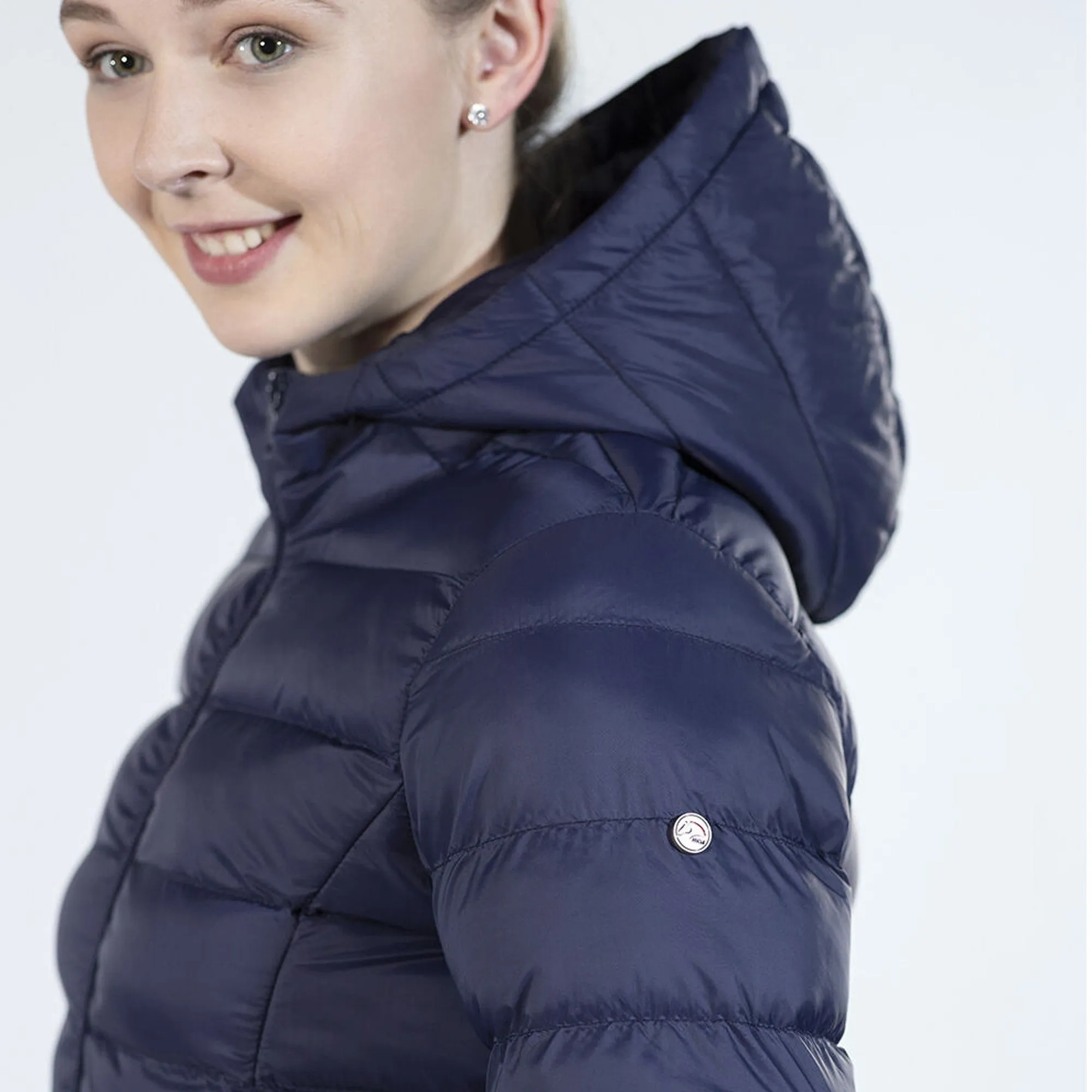 Hkm Ladies Lena Quilted Jacket - Dark Blue