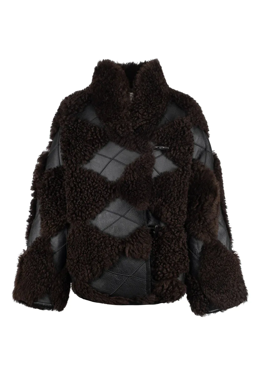 Iceland Shearling Jacket - Black/Brown