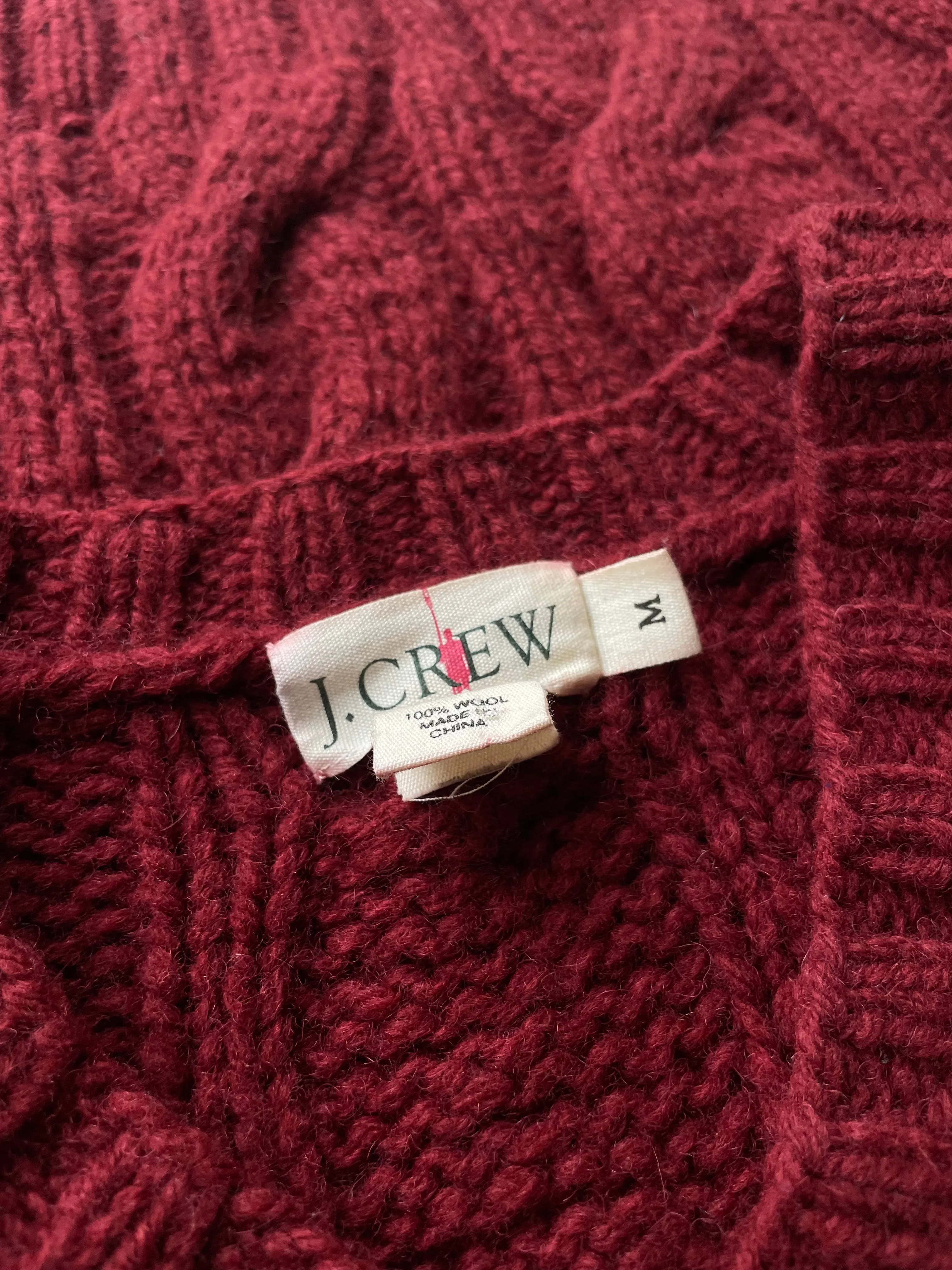 J. Crew Cable Knit Wool | 1990s