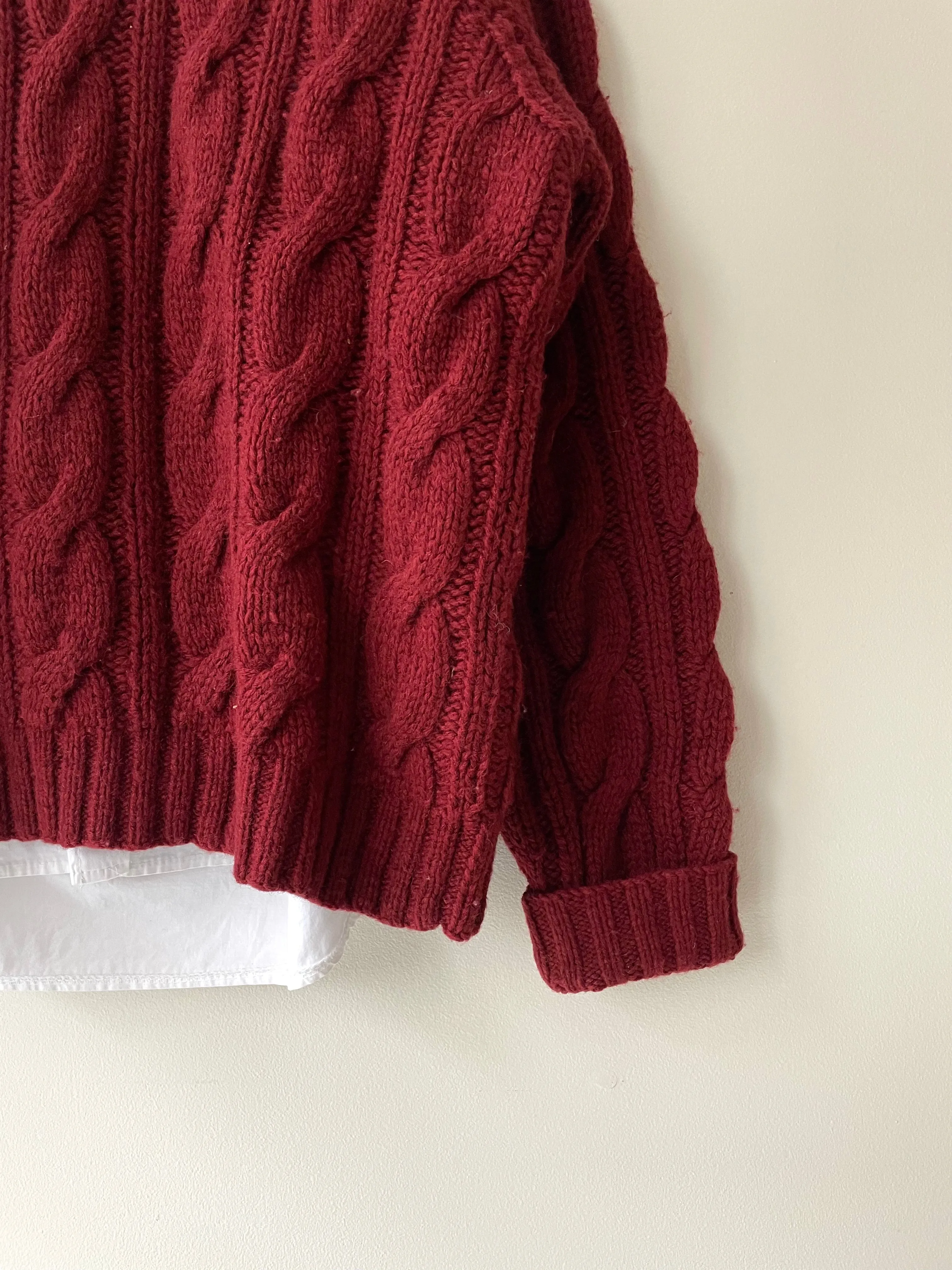 J. Crew Cable Knit Wool | 1990s