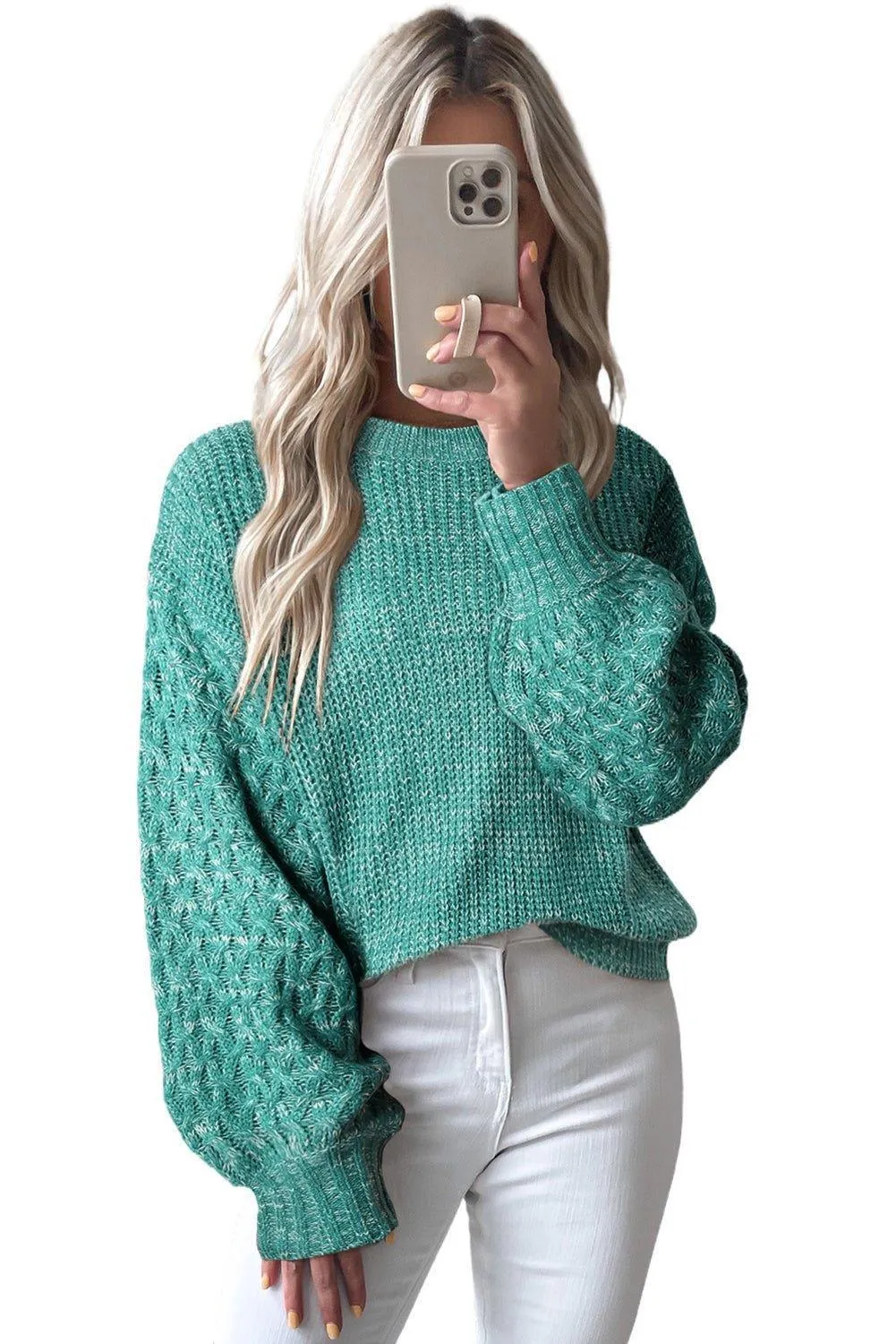 Kenzie Cable Knit Drop Shoulder Sweater