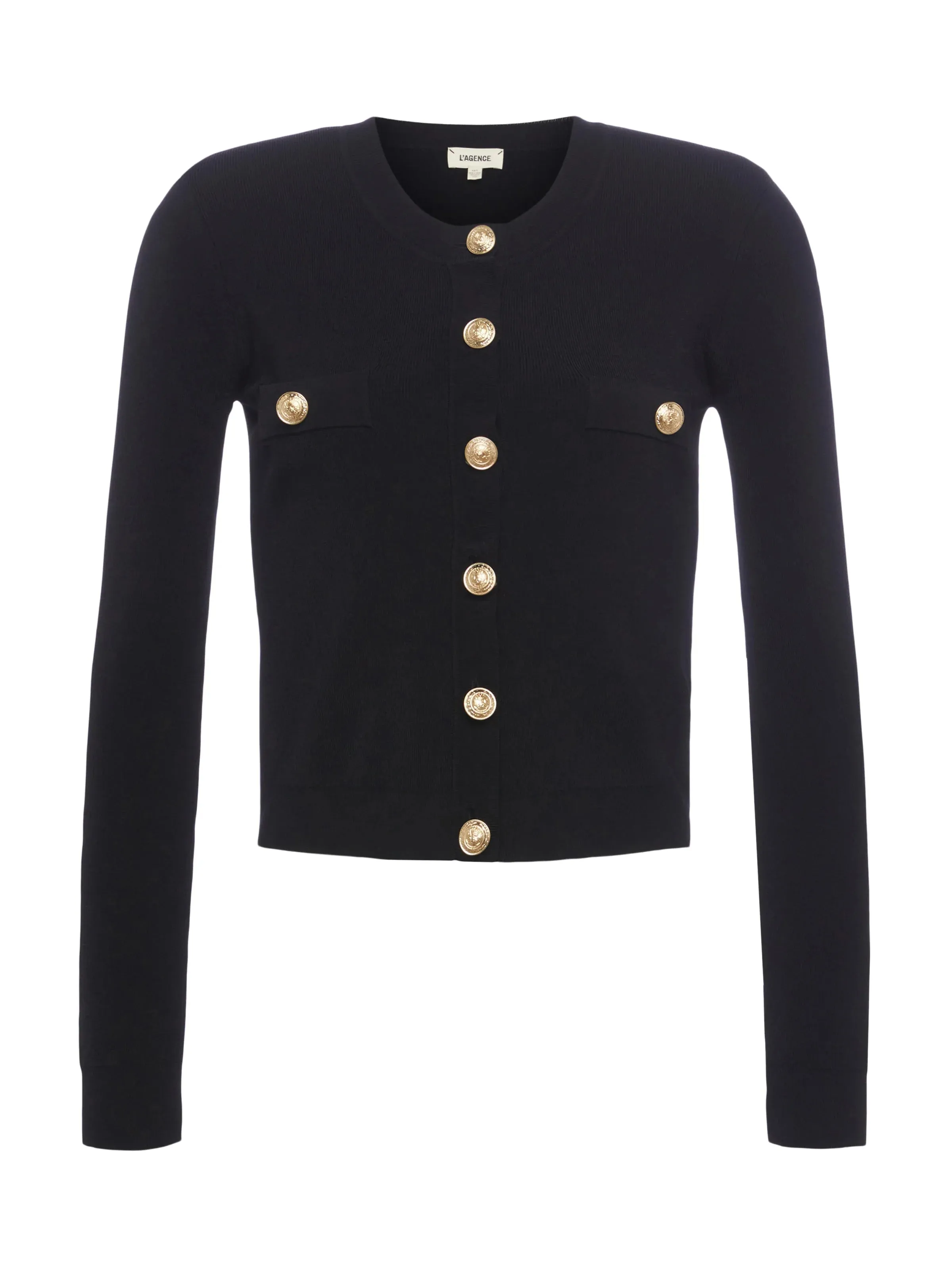 L'AGENCE TOULOUSE CROP CREWNECK CARDIGAN