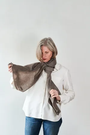 Large Hand Loomed Cashmere Scarf