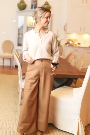 Leather Pants - Tan