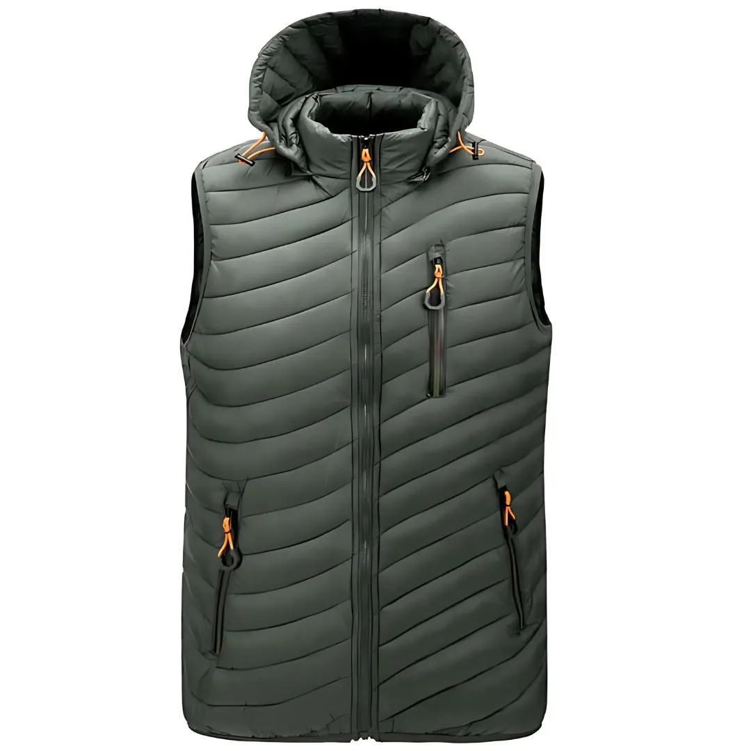 Men's Hooded Sleeveless Down Vest