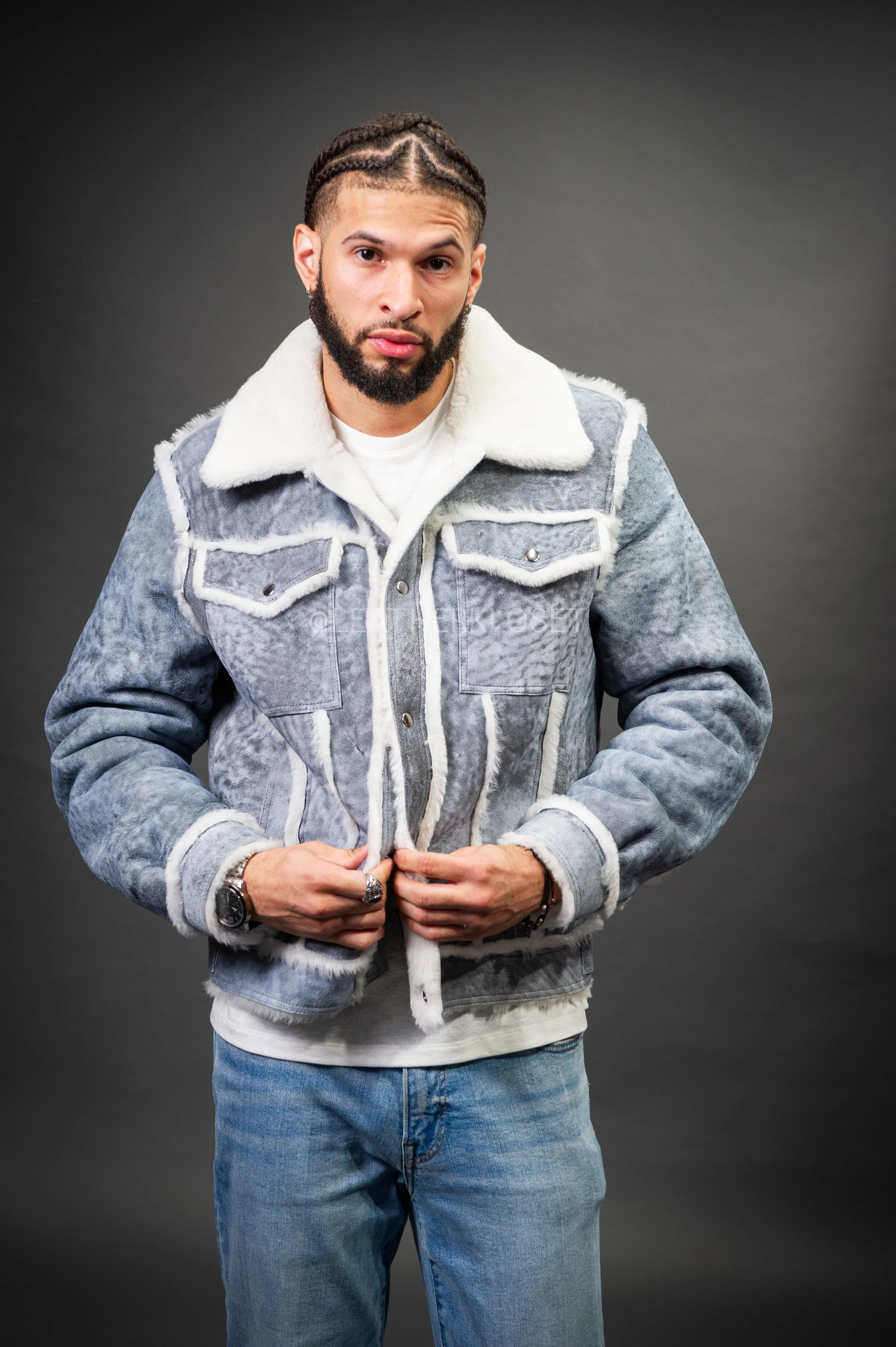 Men's Shepherd Shearling Jacket [Premium Hunter]