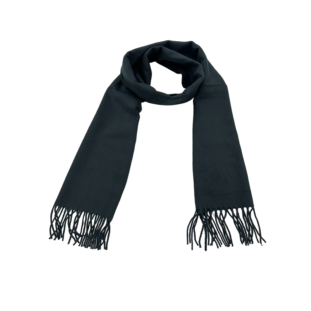 Men's Solid black fashion scarf cashmere feels