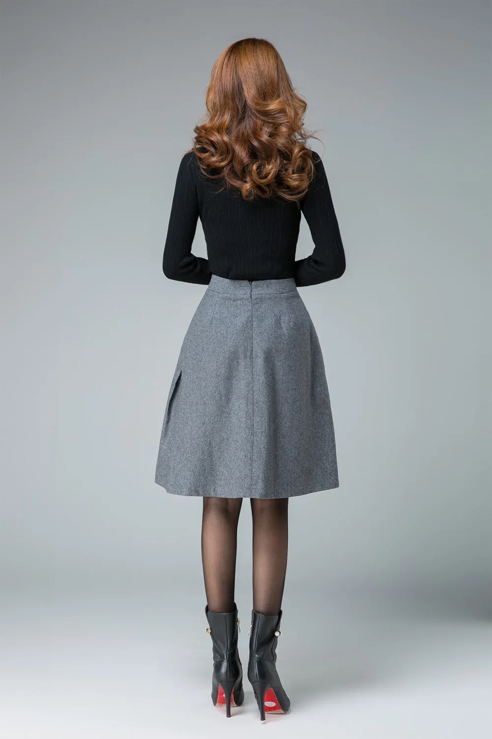 mini skirt, wool skirt, pleated skirt, cute skirt, womans skirt, skater skirt 1831