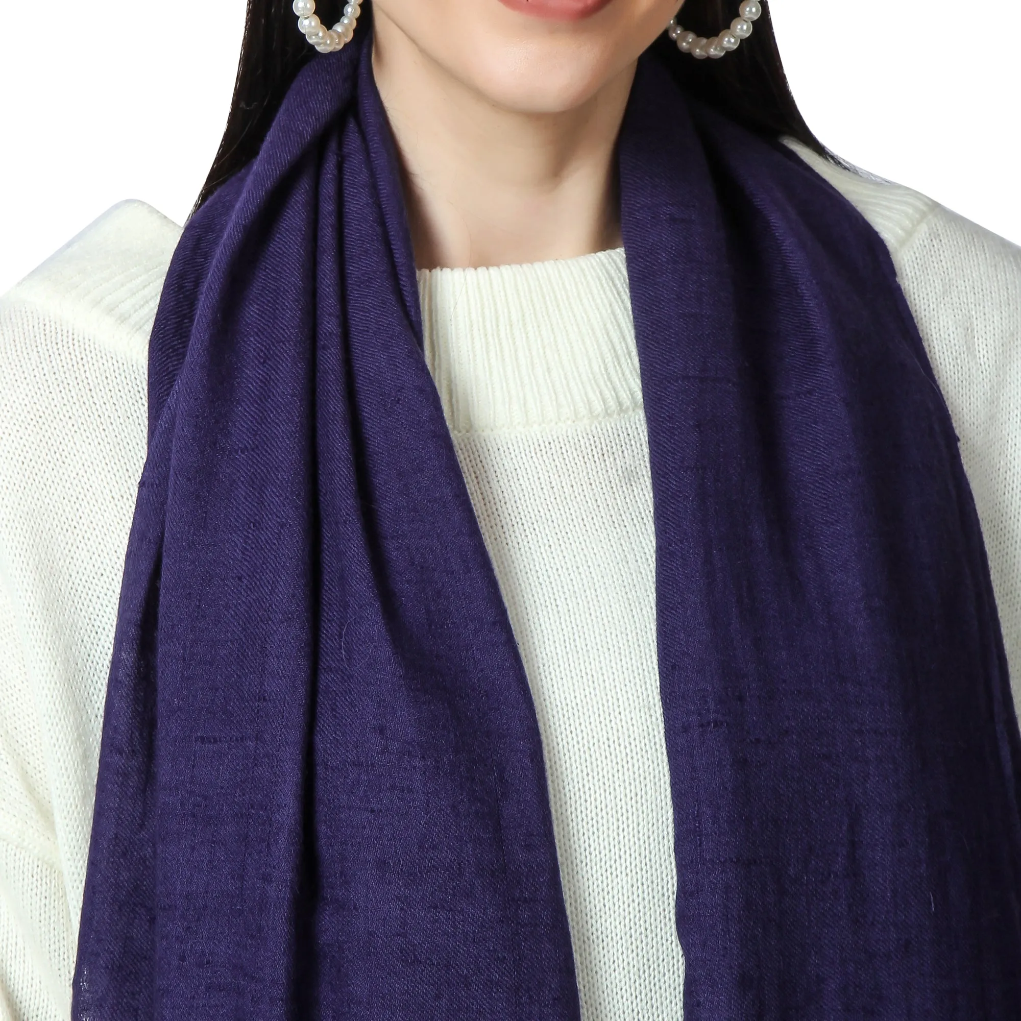 Navy Cashmere Scarf