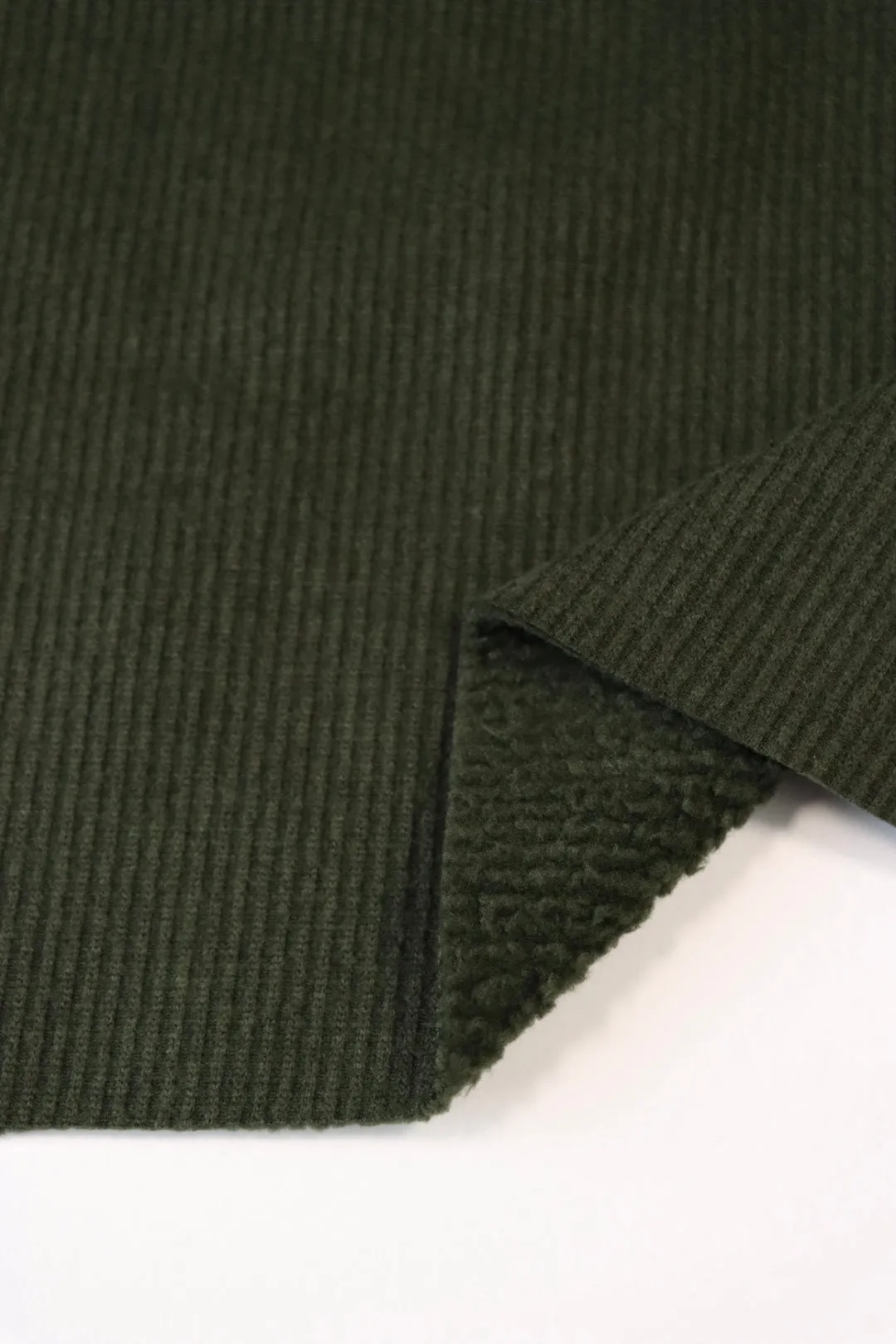 Olive Polartec Wind Pro Ribbed Sweater Fleece