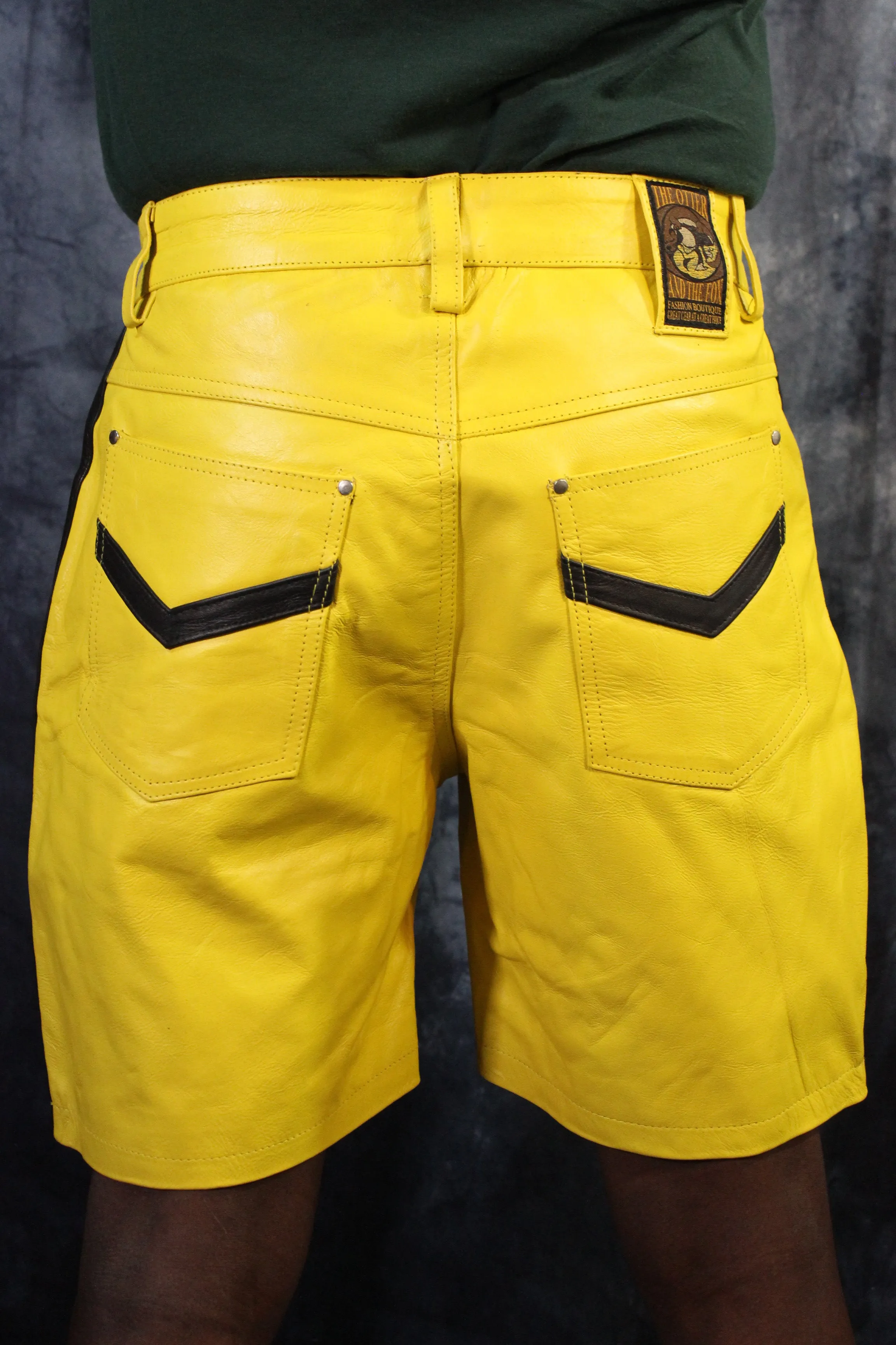 OnF "Chevron" Shorts in Yellow and Black