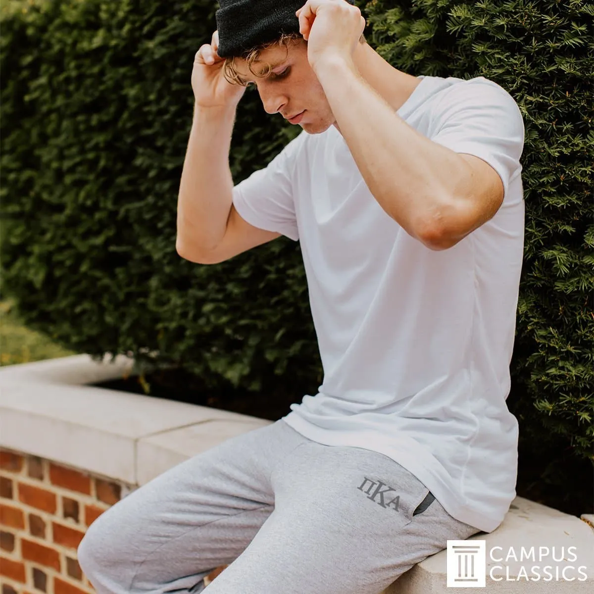 Phi Delt Heather Grey Contrast Joggers